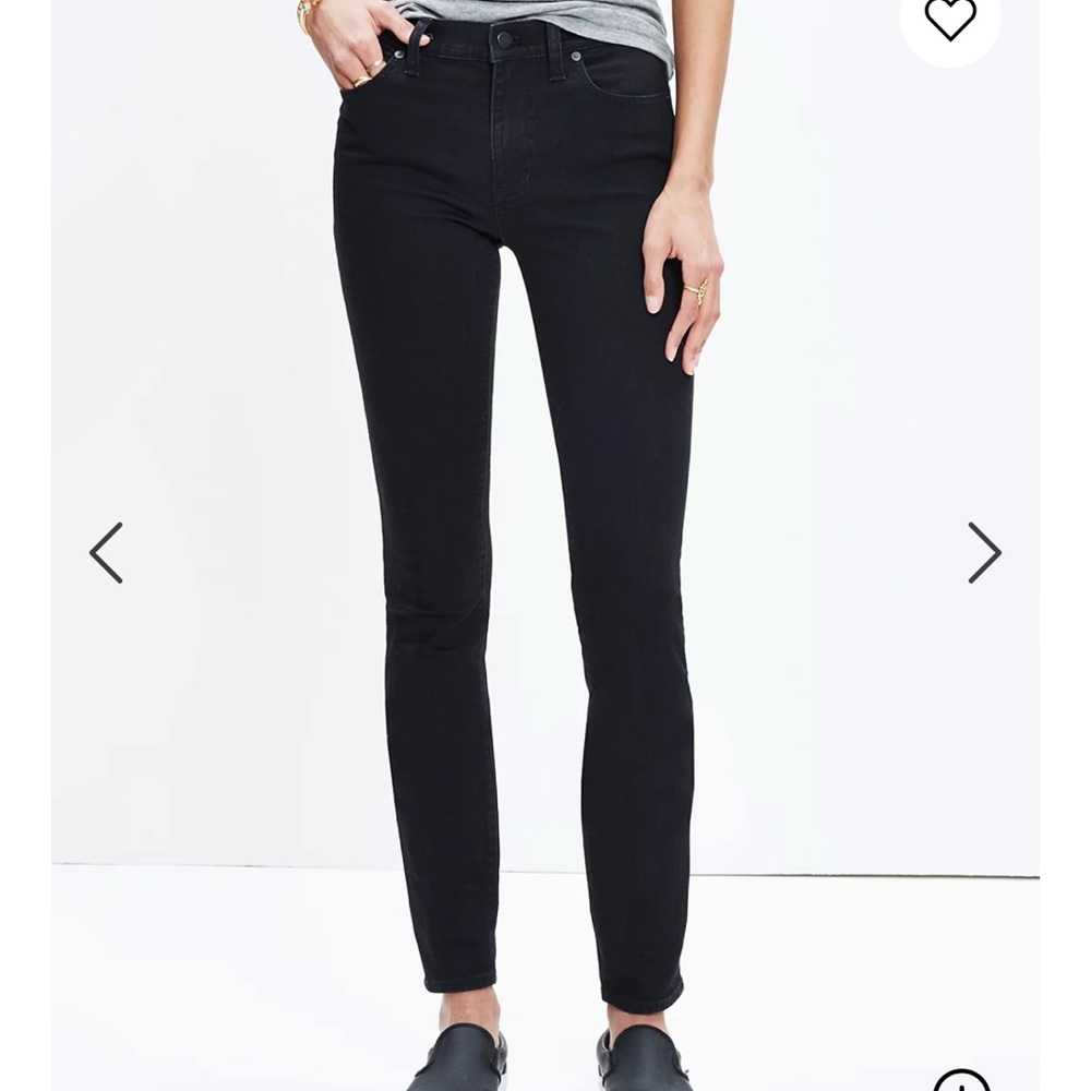 Madewell 9" High-Rise Skinny Jeans in Black Frost